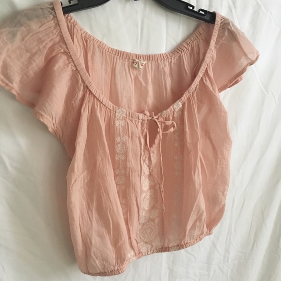 American Eagle Outfitters Tops - **SOLD**Light pink off the shoulder top